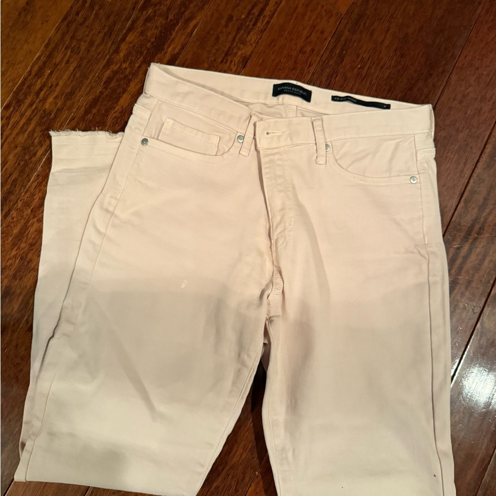 Banana Republic Light Tan mid rise skinny jeans